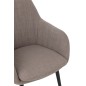 Sedia in metallo color talpa 68x65x83 cm