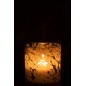 Photophore en verre gris 18x18x18 cm Photophore en verre gris 18x18x18 cm