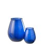 Vase en verre bleu foncé 29x29x35.5 cm Vase en verre bleu foncé 29x29x35.5 cm