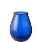 Vase en verre bleu foncé 29x29x35.5 cm Vase en verre bleu foncé 29x29x35.5 cm