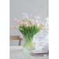 Ramo de 7 tulipanes artificiales de color rosa sintético de 17x10x46 cm Ramo de 7 tulipanes artificiales de color rosa sintético de 17x10x46 cm