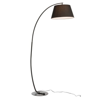 Candeeiro de pé em metal preto 106x56x188 cm