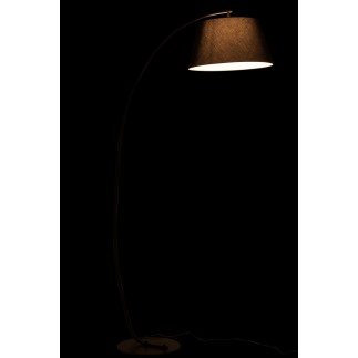 Lámpara de pie de metal negro 106x56x188 cm