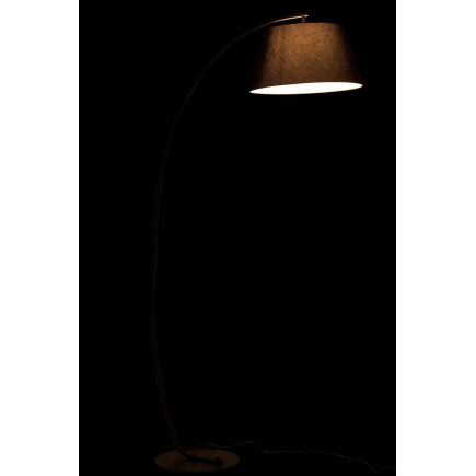 Lámpara de pie de metal negro 106x56x188 cm