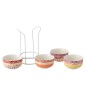 Set di 4 ciotole in ceramica viola 11,2 x 11,2 x 6,2 cm