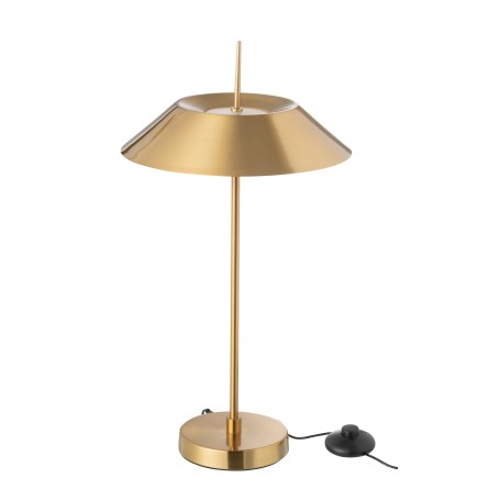 Lampada a fungo in metallo dorato 30,5x30,5x56 cm
