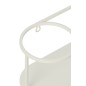 Prateleira de parede com vaso de metal branco 53x16x16 cm Prateleira de parede com vaso de metal branco 53x16x16 cm