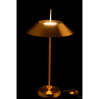 Lampada a fungo in metallo dorato 30,5x30,5x56 cm