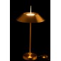 Lampada a fungo in metallo dorato 30,5x30,5x56 cm