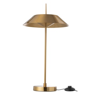 Lampada a fungo in metallo dorato 30,5x30,5x56 cm