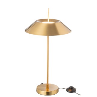 Lampada a fungo in metallo dorato 30,5x30,5x56 cm