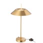 Lampada a fungo in metallo dorato 30,5x30,5x56 cm