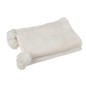 Manta com pompons em poliéster creme 176 x 128 cm Manta com pompons em poliéster creme 176 x 128 cm