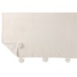 Plaid avec pompons en polyester crème 176x128cm Plaid avec pompons en polyester crème 176x128cm