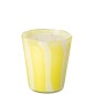 Bougie parfumée 68h dans photophore jaune 15x15x17 cm Bougie parfumée 68h dans photophore jaune 15x15x17 cm