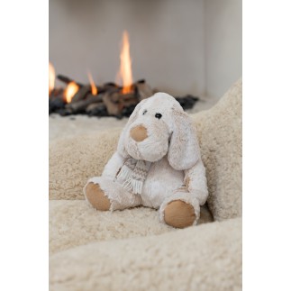 Peluche chien beige 25x25x25 cm