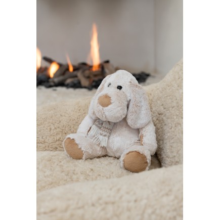 Peluche chien beige 25x25x25 cm