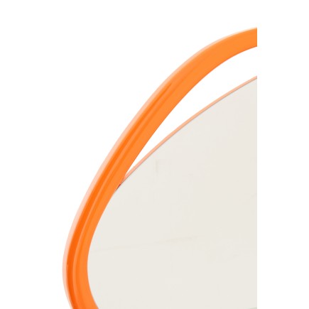 Miroir irrégulier cadre bois orange 120x3x50 cm