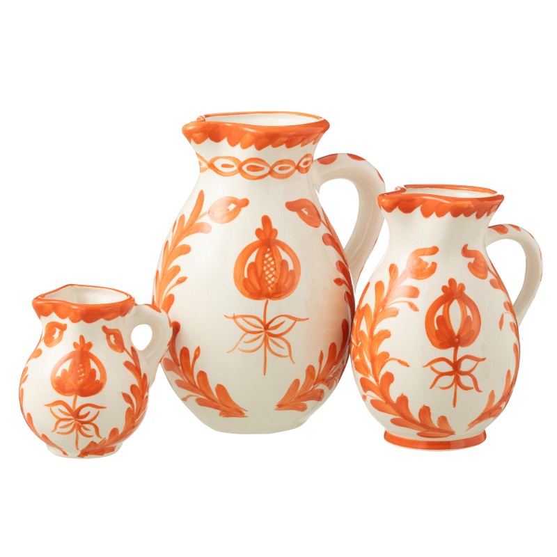 Carafe en céramique orange 20x20x26 cm