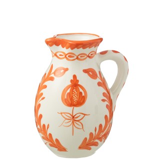 Caraffa in ceramica arancione 20x20x26 cm