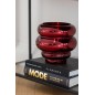 Vase ou photophore en verre rouge 20x20x20 cm Vase ou photophore en verre rouge 20x20x20 cm