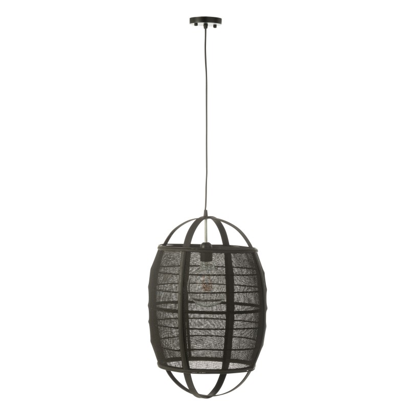 Lámpara colgante de tela negra 37*37*56 cm