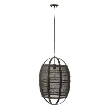 Lámpara colgante de tela negra 37*37*56 cm
