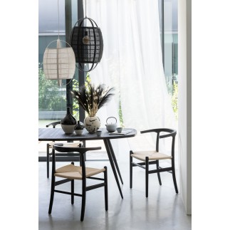 Lámpara colgante de tela negra 37*37*56 cm