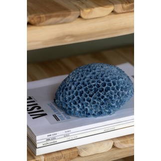Petit corail en polyrésine bleu clair 16x13x9 cm