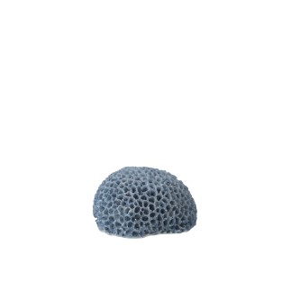Petit corail en polyrésine bleu clair 16x13x9 cm