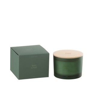 Candela profumata «Legno smerigliato» 28h bianca 11.5x1.5x10 cm