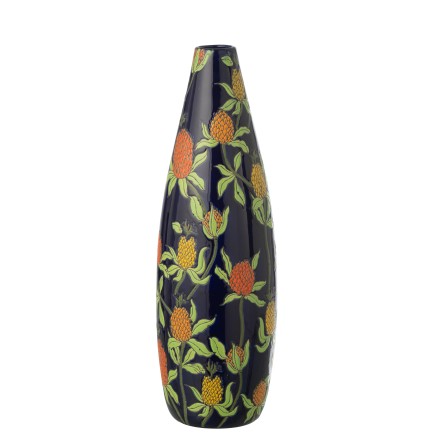 Jarrón piña de porcelana multicolor 16,5 x 16,5 x 53 cm