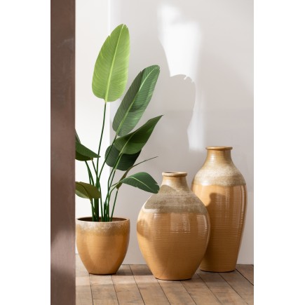 Pianta artificiale in plastica verde 33x33x165 cm