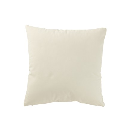 Cojín cuadrado de algodón beige 45x45x12 cm