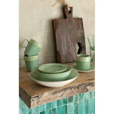 Bol en porcelaine vert 14x14x6 cm