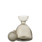 Bouteille déco avec bouchon en verre gris 20x20x29 cm Bouteille déco avec bouchon en verre gris 20x20x29 cm