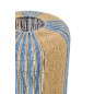 Lampada da terra in corda e metallo blu 34x34x137 cm