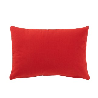 Coussin rectangulaire en velours rouge 45x30x12 cm