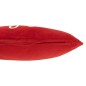 Cuscino rettangolare in velluto rosso 45x30x12 cm