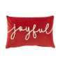 Cuscino rettangolare in velluto rosso 45x30x12 cm