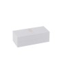 Caixa com 3 velas perfumadas em parafina branca 21,5 x 9,5 x 7 cm