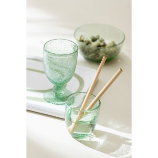 Verre à vin vert clair H15cm