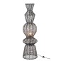 Lampadaire en corde et métal noir 38x38x135 cm Lampadaire en corde et métal noir 38x38x135 cm