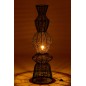 Lampadaire en corde et métal noir 38x38x135 cm Lampadaire en corde et métal noir 38x38x135 cm
