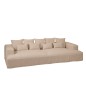 Housse fauteuil et coussins en lin beige 330x145x70cm Housse fauteuil et coussins en lin beige 330x145x70cm