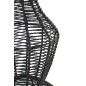 Lampadaire en corde et métal noir 38x38x135 cm Lampadaire en corde et métal noir 38x38x135 cm