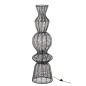 Lampadaire en corde et métal noir 38x38x135 cm Lampadaire en corde et métal noir 38x38x135 cm