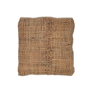 Coussin carré en textile naturel 70x70x10 cm