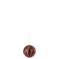 Boule de Noël en polyrésine bordeaux 8x8x8 cm Boule de Noël en polyrésine bordeaux 8x8x8 cm