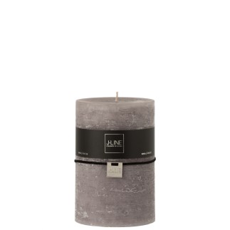 Candela cilindrica grigia scuro L10*l10*H15cm
